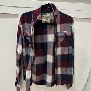 Plaid Button-Up Shirt